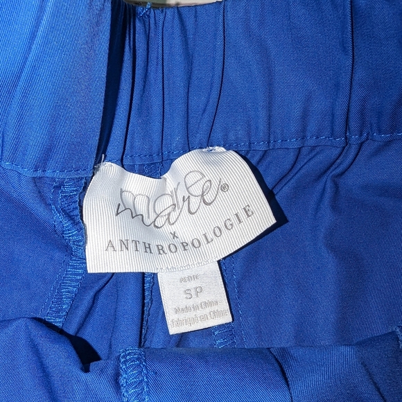 Mare Mare X Anthropologie Curved Hem Chino Pants Small Blue - Picture 4 of 8